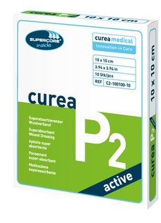 CUREA P2 active superabs.Wundaufl.10x10 cm